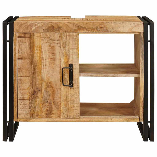 Waschbeckenunterschrank Braun Mango Massivholz