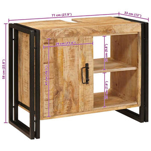 Waschbeckenunterschrank Braun Mango Massivholz