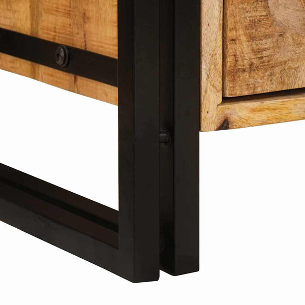 Nachttisch Braun Mango Massivholz 66x35x76 cm