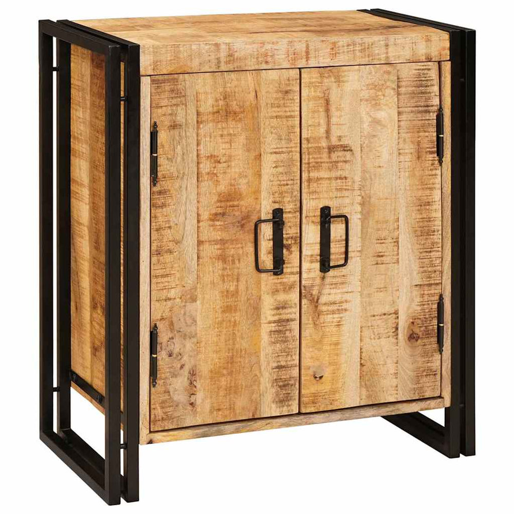 vidaXL Bedside Cabinet Brown 66 x 35 x 76 cm Solid Rough Mango Wood