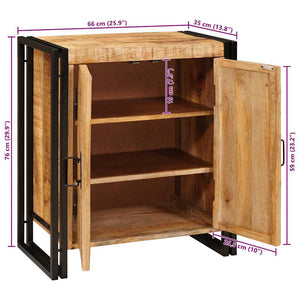Nachttisch Braun Mango Massivholz 66x35x76 cm