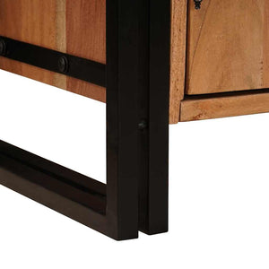 Nachttisch Braun Akazie Massivholz 66x35x76 cm