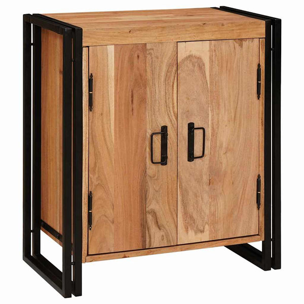 Nachttisch Braun Akazie Massivholz 66x35x76 cm