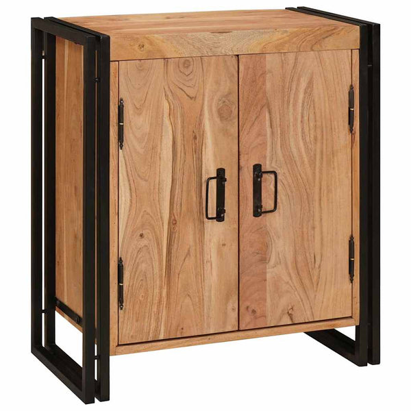 Nachttisch Braun Akazie Massivholz 66x35x76 cm