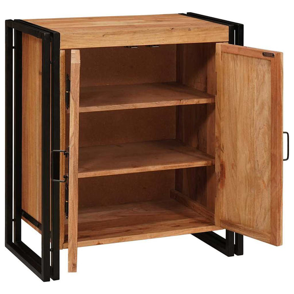 Nachttisch Braun Akazie Massivholz 66x35x76 cm