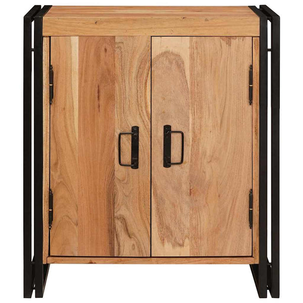 Nachttisch Braun Akazie Massivholz 66x35x76 cm
