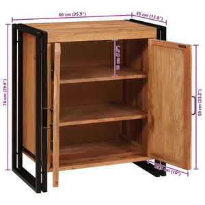 Nachttisch Braun Akazie Massivholz 66x35x76 cm