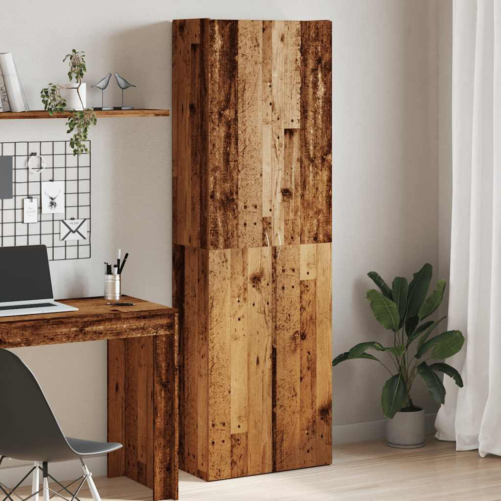 Highboard Altholz-Optik 60x32x190 cm