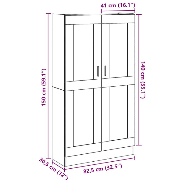 Highboard Artisan Eiche 82,5x30,5x150 cm