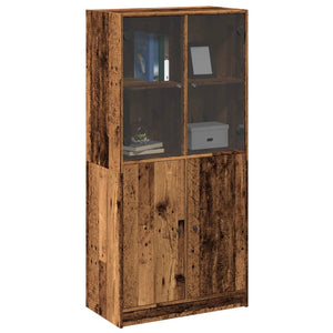 Highboard Altholz-Optik 68x37x142 cm