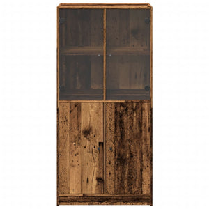 Highboard Altholz-Optik 68x37x142 cm