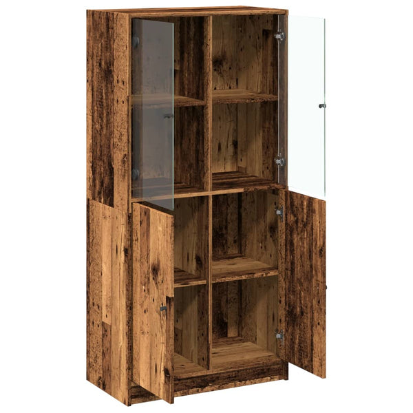 Highboard Altholz-Optik 68x37x142 cm