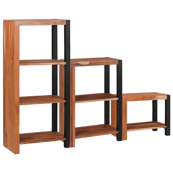 vidaXL Étagère à livres 3 pcs Marron 50 x 30 x 110 cm Bois d'acacia massif