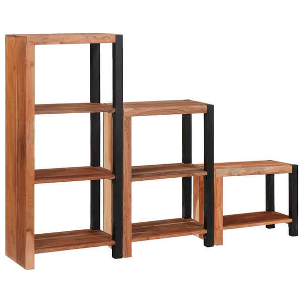 vidaXL Étagère à livres 3 pcs Marron 50 x 30 x 110 cm Bois d'acacia massif