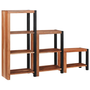 vidaXL Étagère à livres 3 pcs Marron 50 x 30 x 110 cm Bois d'acacia massif