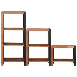 vidaXL Étagère à livres 3 pcs Marron 50 x 30 x 110 cm Bois d'acacia massif