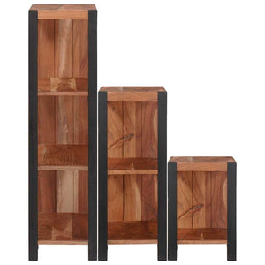 vidaXL Étagère à livres 3 pcs Marron 50 x 30 x 110 cm Bois d'acacia massif