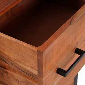 Sideboard Braun 55x30x75cm Massivholz Akazie 3-teilig