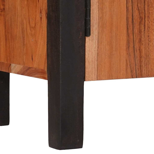 Sideboard Braun 55x30x75cm Massivholz Akazie 3-teilig