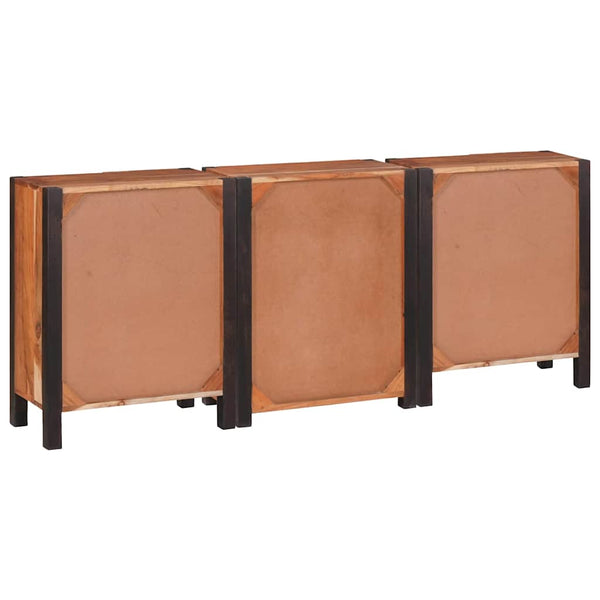 Sideboard Braun 55x30x75cm Massivholz Akazie 3-teilig