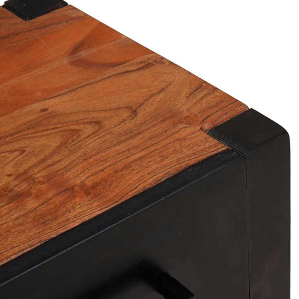 Massivholz Akazie Sideboard, 2er Set, Braun