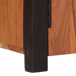 Massivholz Akazie Sideboard, 2er Set, Braun