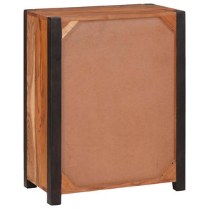 Massivholz Akazie Sideboard, 2er Set, Braun