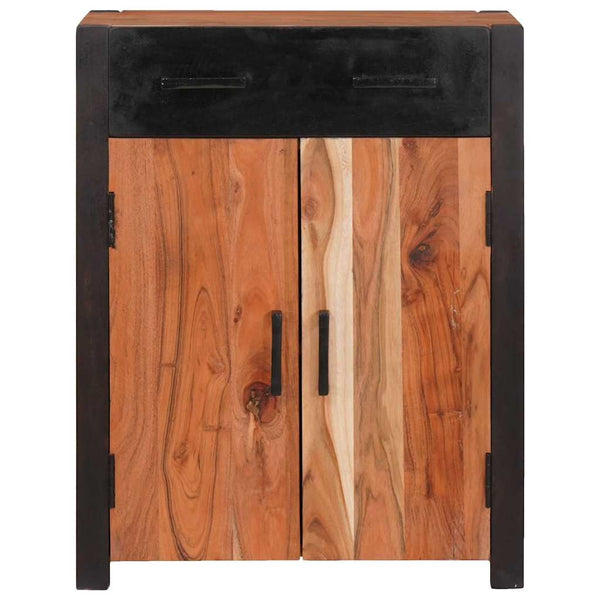 Massivholz Akazie Sideboard, 2er Set, Braun