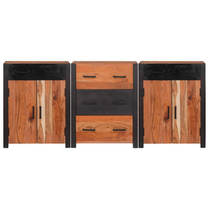 Braunes Akazienholz Sideboard, 165 cm