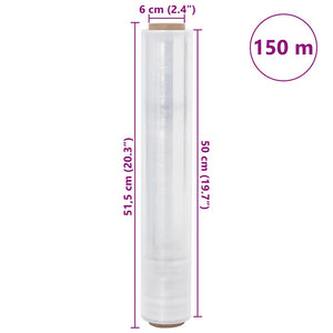 Stretchfolie Transparent 6 Stk. 50cm x 150m