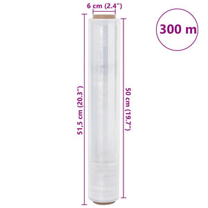 Stretchfolie Transparent 2er-Pack 50cm x 300m