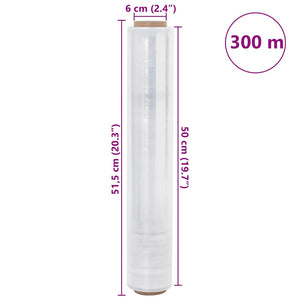 Stretchfolie Transparent 2er-Set, 50cm x 300m