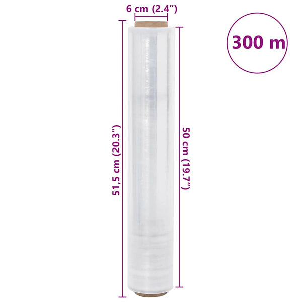 Stretchfolie Transparent 2er-Set, 50cm x 300m