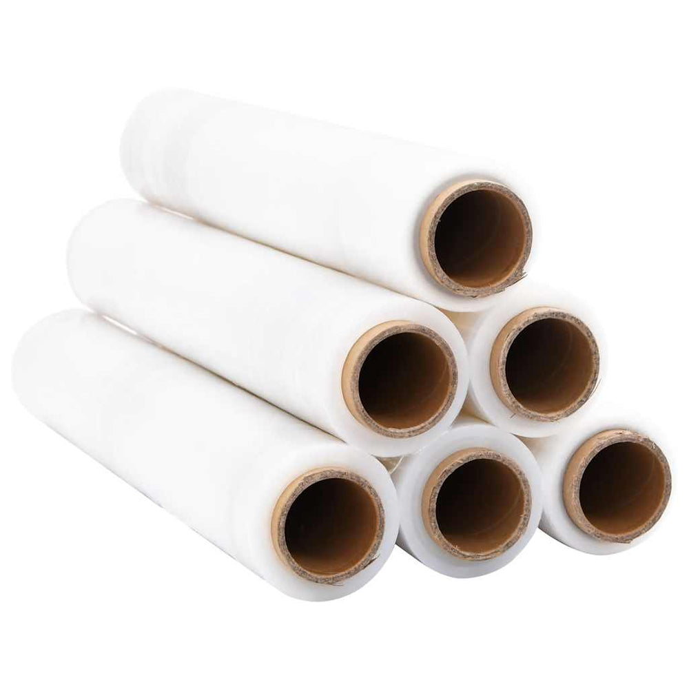 Stretchfolie, 6 Rollen, Transparent, 50 cm x 300 m