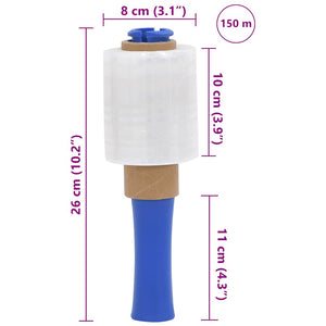 Stretchfolie Transparent 10cm x 150m - 50 Stk.