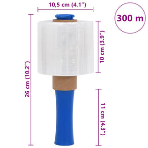 Stretchfolie Transparent 10 cm x 300 m, 10 Stk.