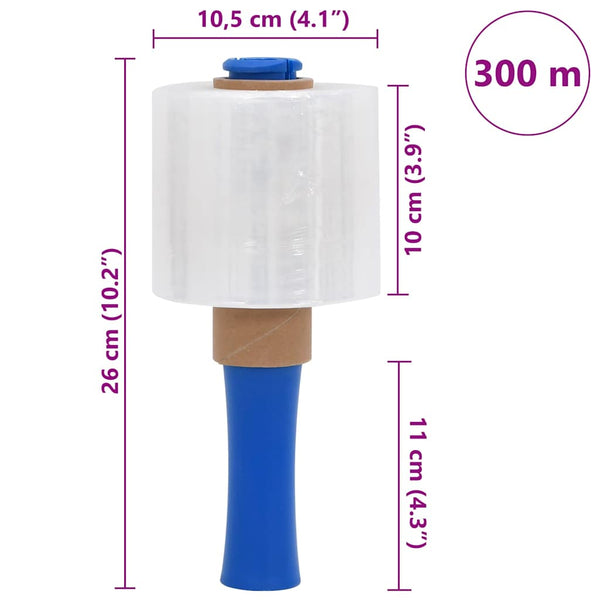 Stretchfolie Transparent 10 cm x 300 m, 10 Stk.