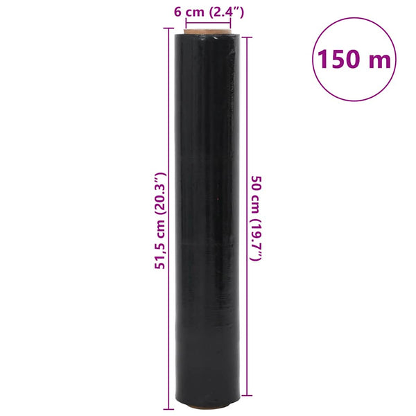 Schwarze Stretchfolie 2er-Pack 30 μm