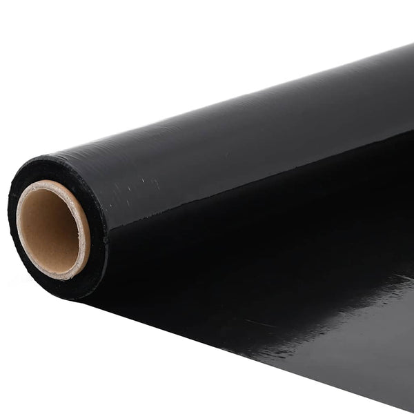 Schwarze Stretchfolie, 6 Rollen – 50 cm x 150 m