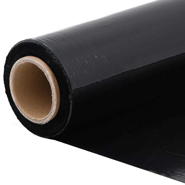 Schwarze Stretchfolie 2er-Pack 50 cm x 300 m