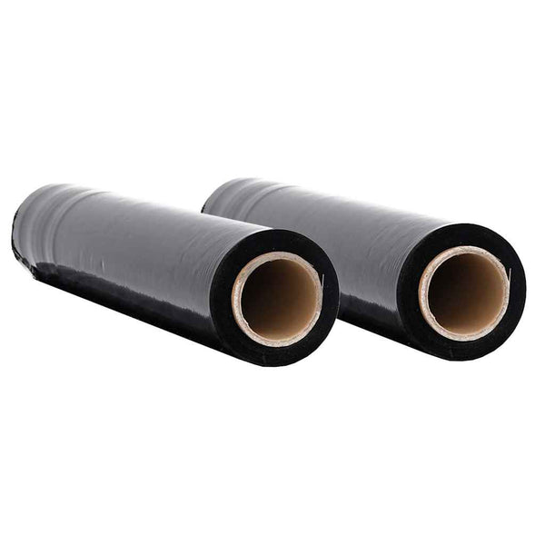 Schwarze Stretchfolie 2er-Pack 50cm x 300m