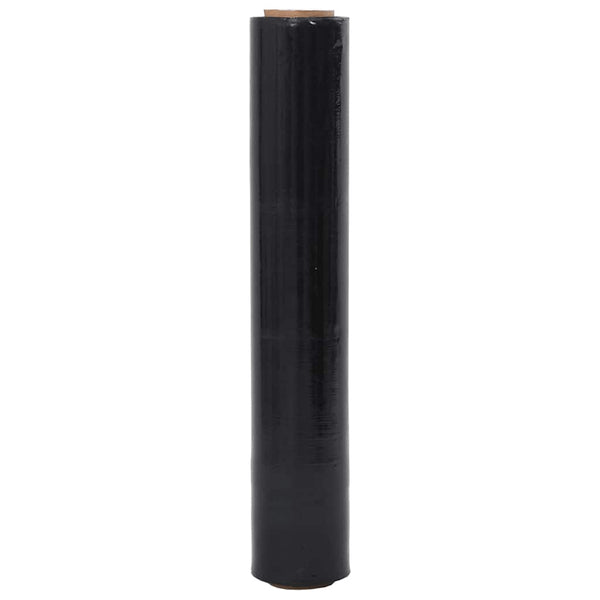 Schwarze Stretchfolie, 6 Rollen, 50cm x 300m