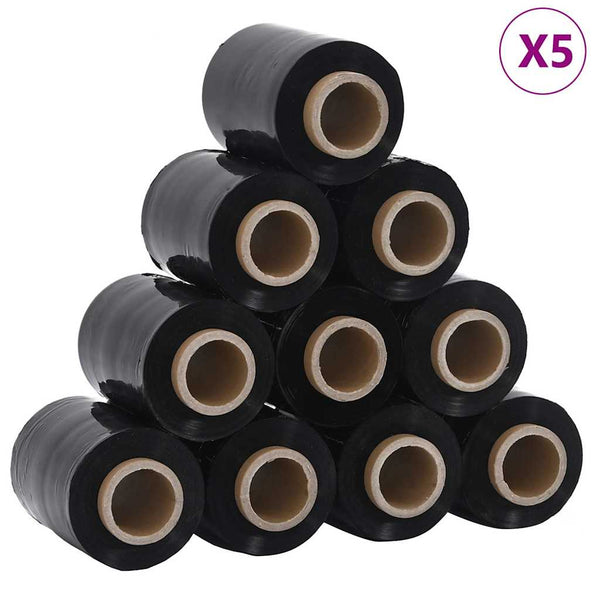 Schwarze Stretchfolie, 23 μm, 50 Stück