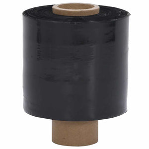Schwarze Stretchfolie 10 cm x 300 m - 10 Stück
