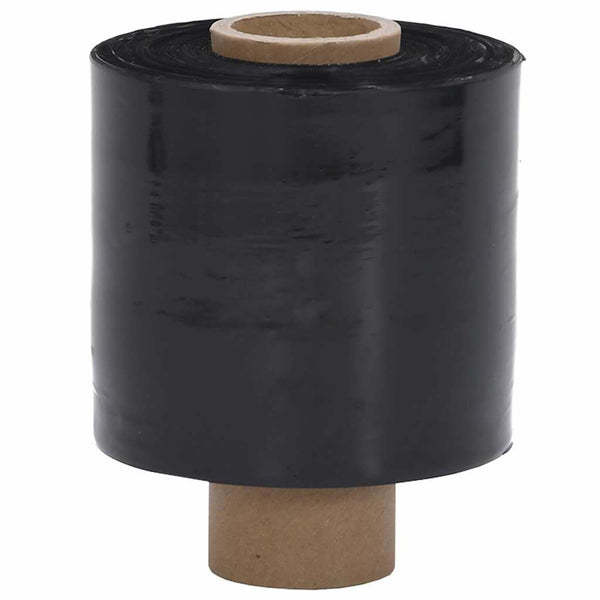 Schwarze Stretchfolie 10 cm x 300 m - 10 Stück