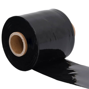 Schwarze Stretchfolie 10 cm x 300 m - 10 Stück
