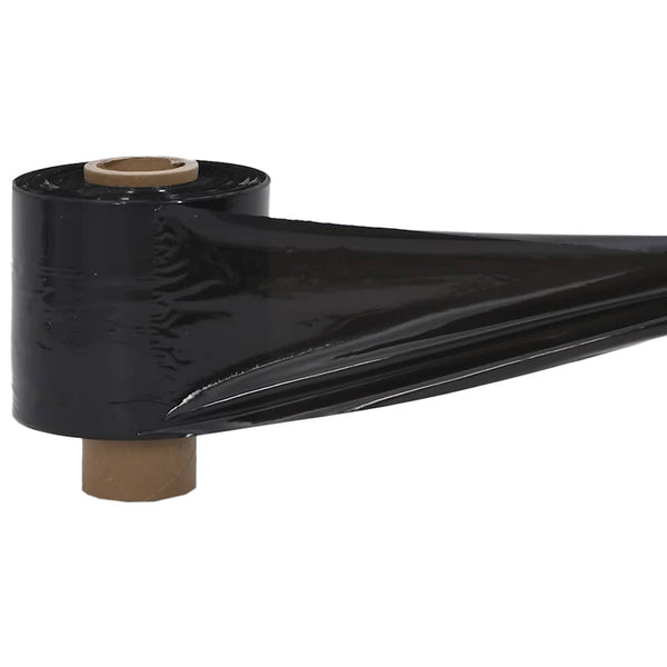 Schwarze Stretchfolie 10 cm x 300 m - 10 Stück