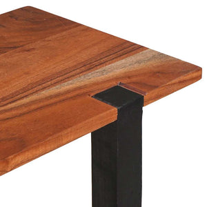Konsolentisch mit Regal, Braun/Schwarz, 110cm