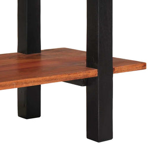 Konsolentisch mit Regal, Braun/Schwarz, 110cm