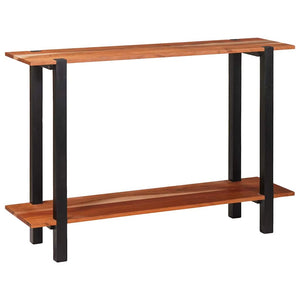 Konsolentisch mit Regal, Braun/Schwarz, 110cm